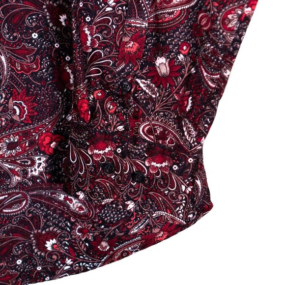 Chaps Ralph Lauren Women's Shirt Button Up Paisley Long Sleeve Blouse Top 0X - Picture 9 of 9